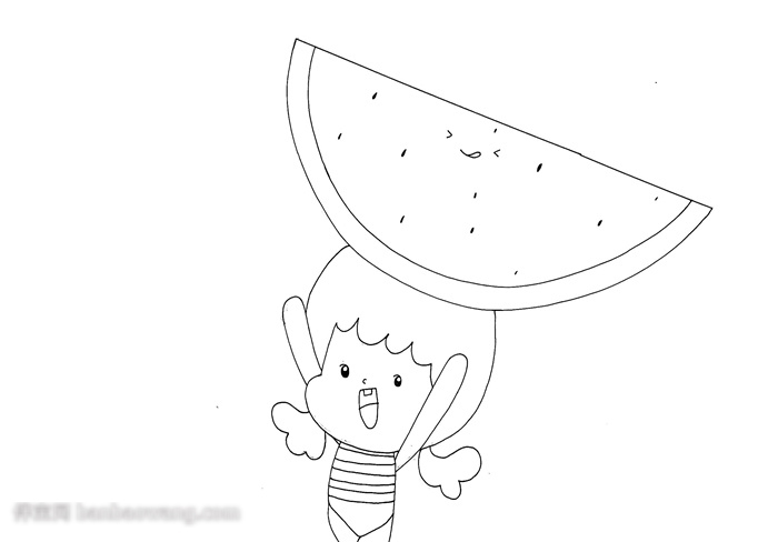 怎么画小暑手抄报-图1