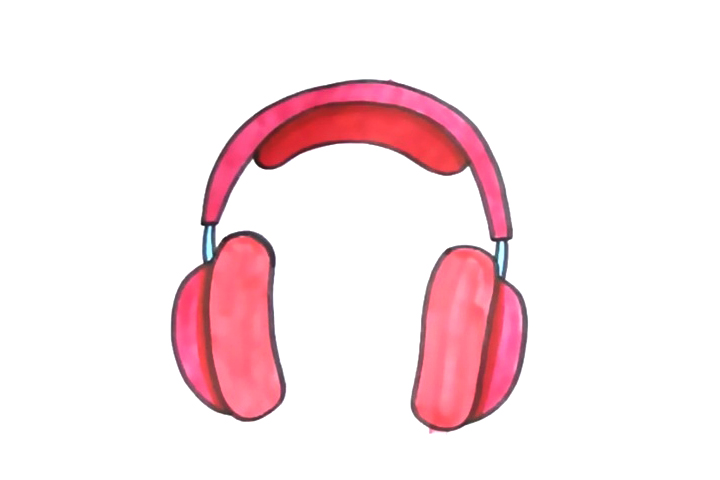 漂亮的耳机怎么画
