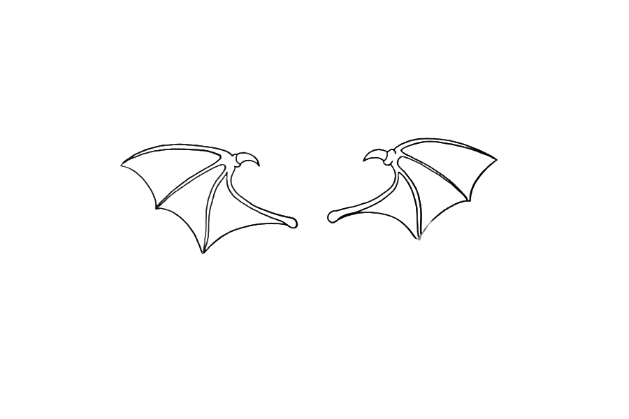 恶魔翅膀怎么画-图2