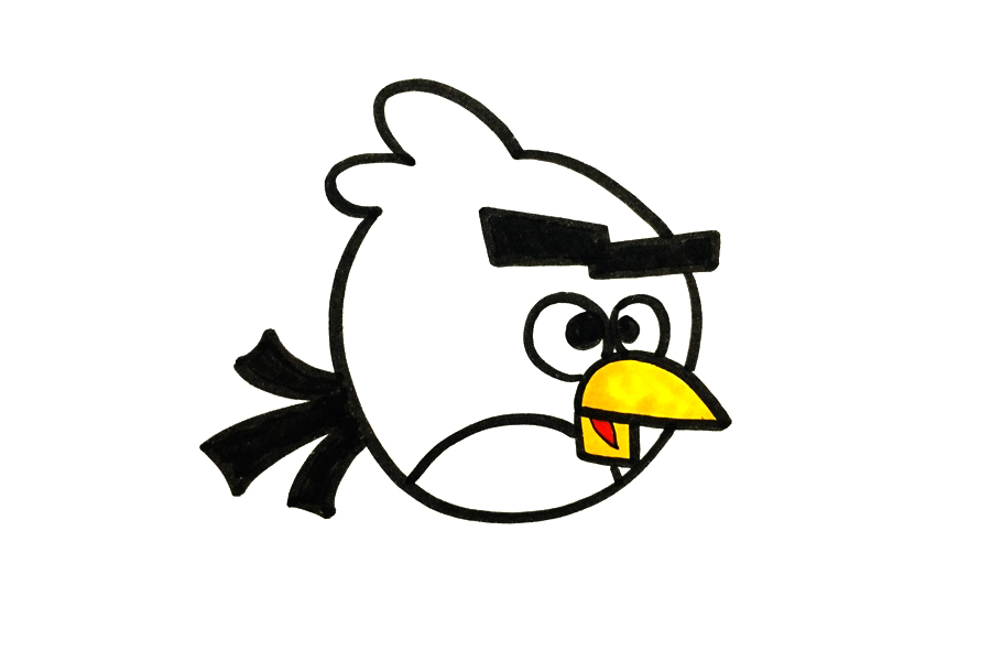 简单的愤怒的小鸟怎么画-图4