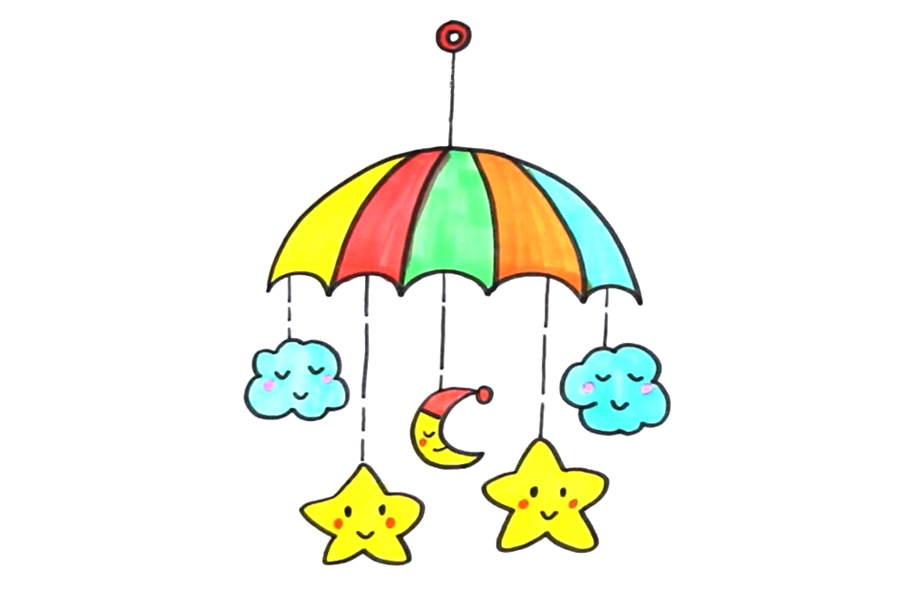 漂亮的风铃怎么画