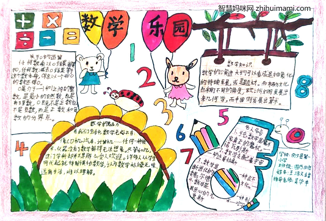 三年级数学乐园手抄报-图4