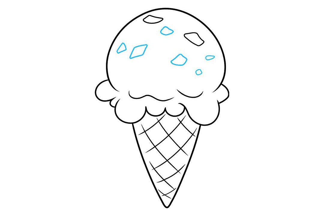 如何画薄荷巧克力冰淇淋-图7