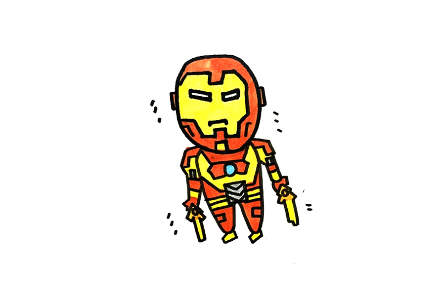 起飞的钢铁侠怎么画