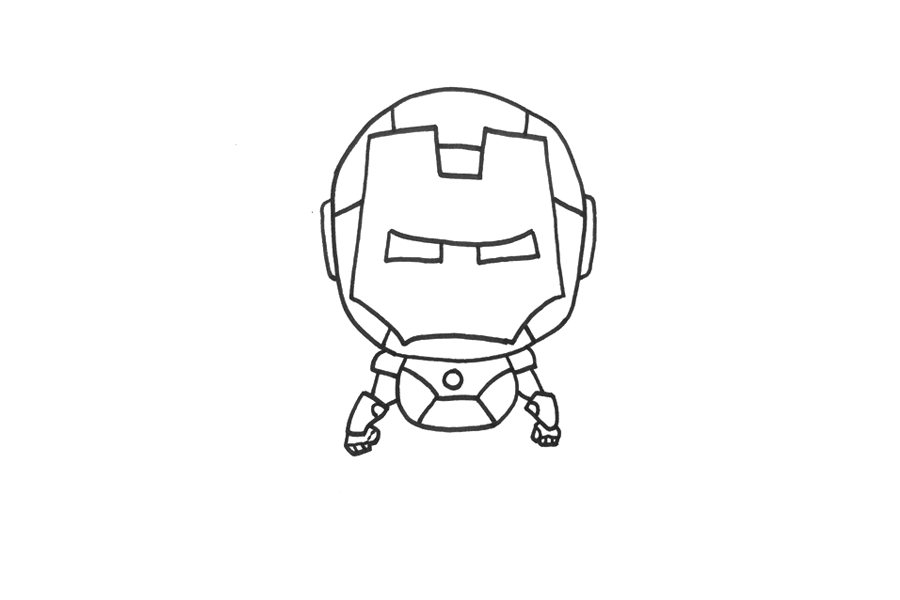 帅气的钢铁侠怎么画-图3