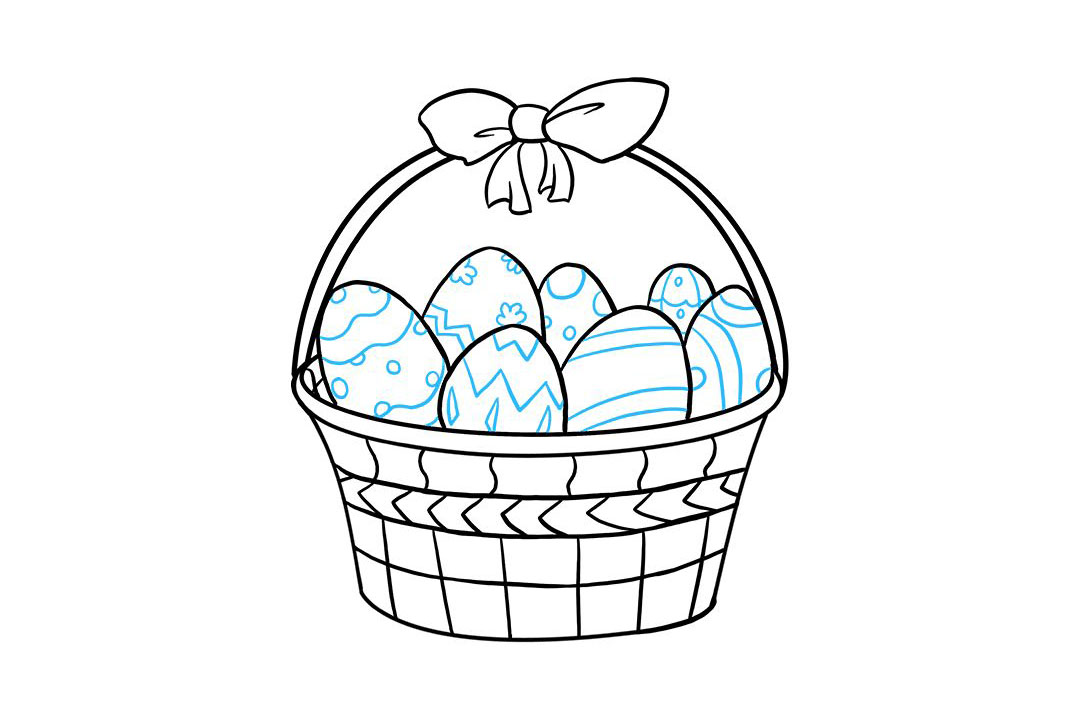 复活节彩蛋篮子怎么画-图9