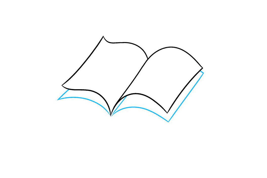 一本打开的书怎么画-图3