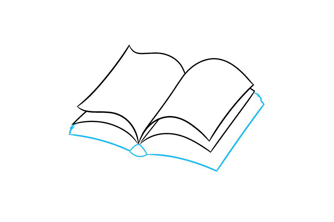 一本打开的书怎么画-图4