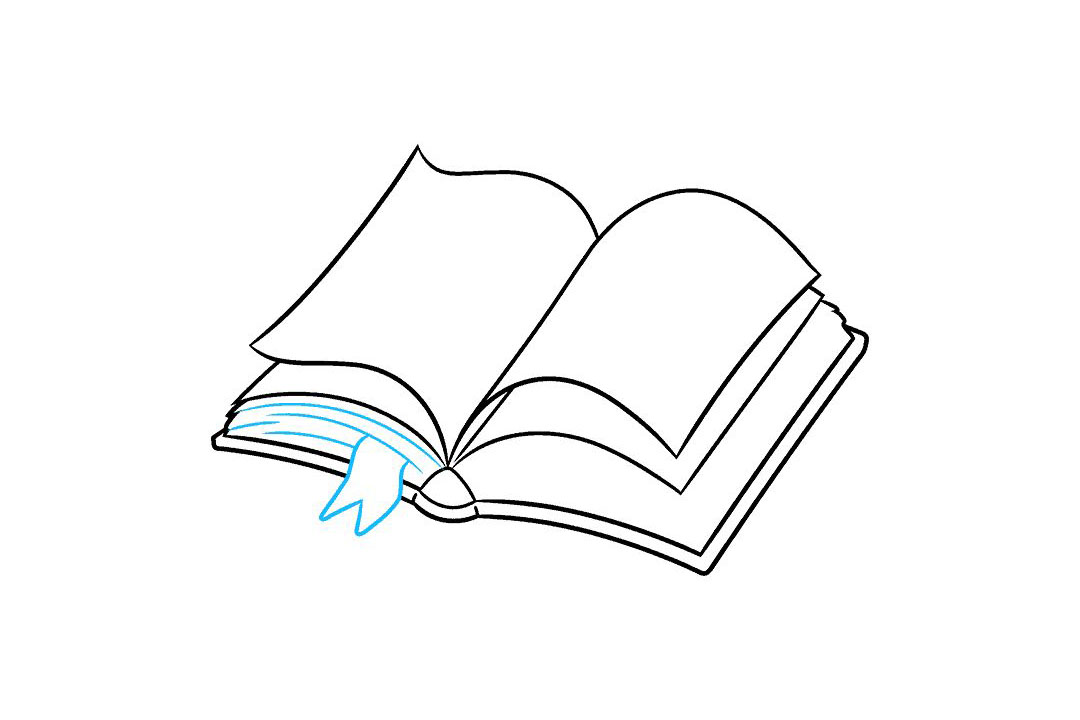 一本打开的书怎么画-图6