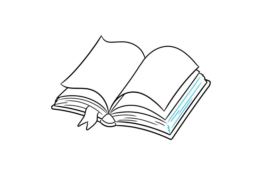 一本打开的书怎么画-图8