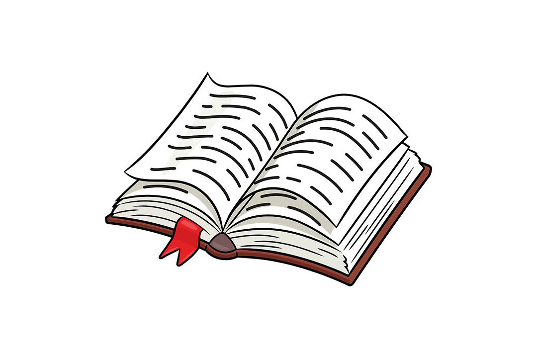 一本打开的书怎么画