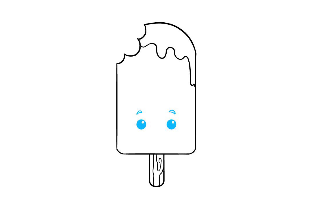 如何画一只可爱的冰棒简笔画-图7