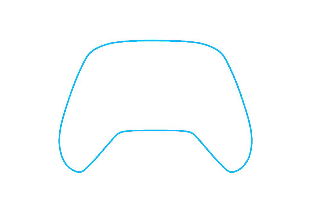 如何画Xbox游戏手柄-图1