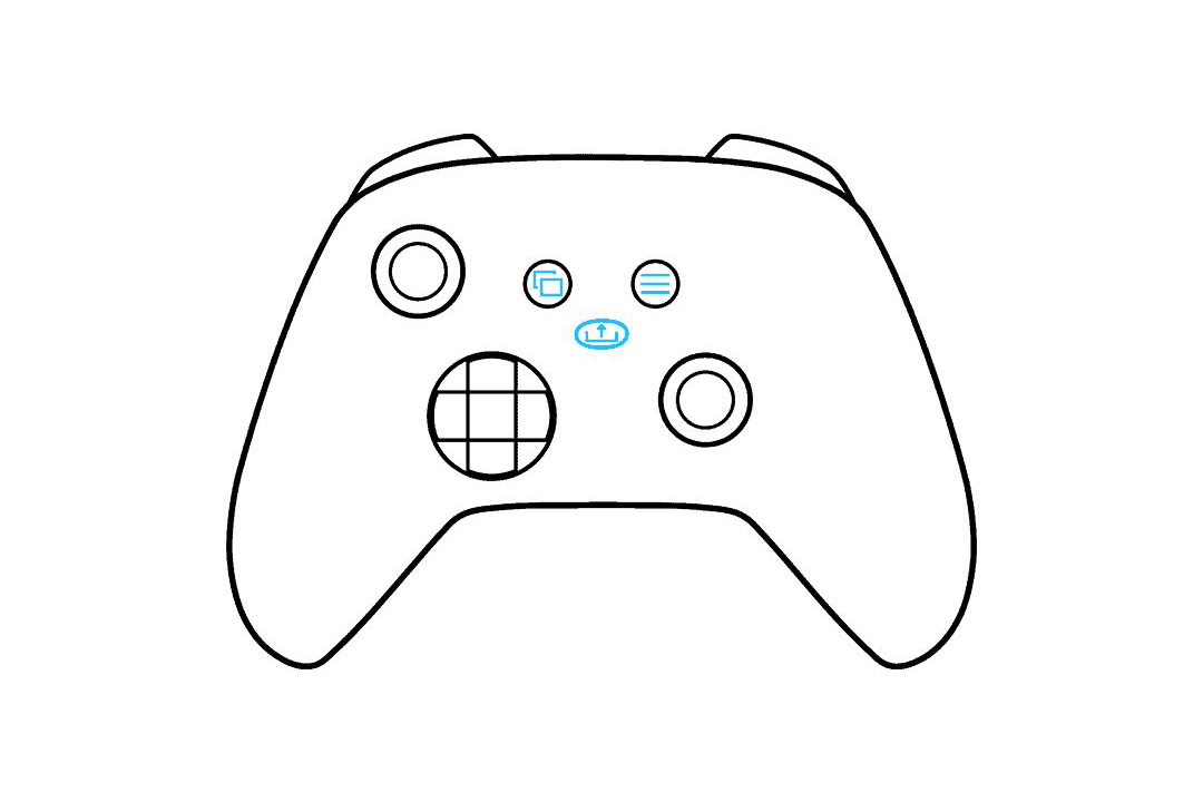 如何画Xbox游戏手柄-图6