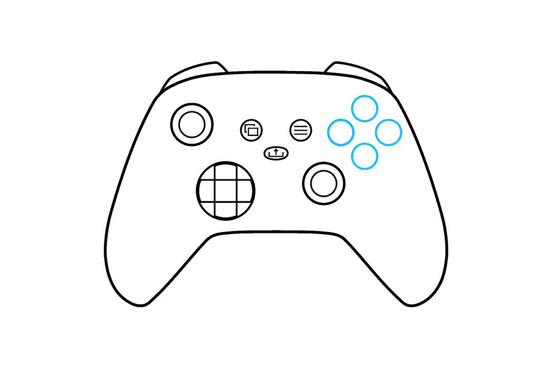 如何画Xbox游戏手柄-图7