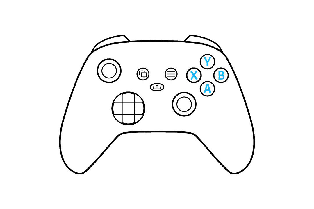 如何画Xbox游戏手柄-图8