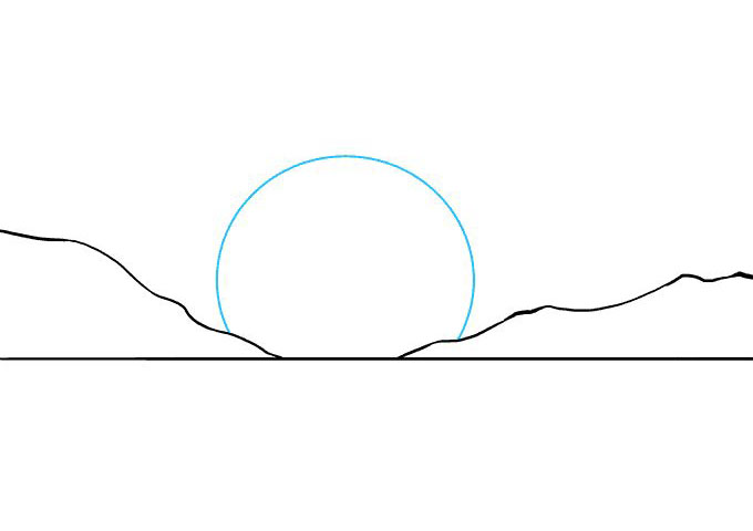 海上日落风景怎么画-图4