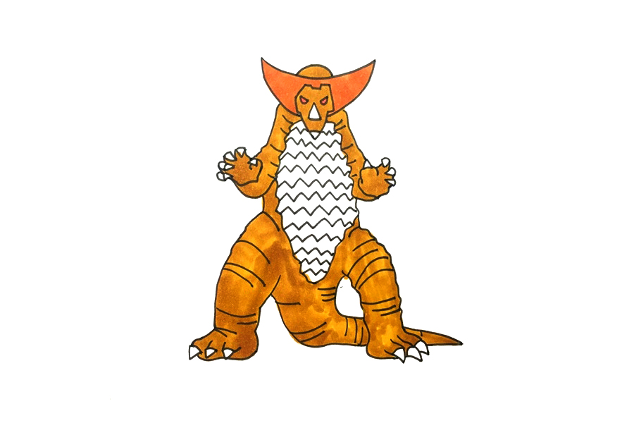 怪兽哥莫拉怎么画-图4