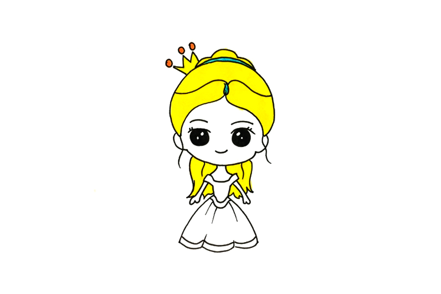 简单漂亮的公主怎么画-图4