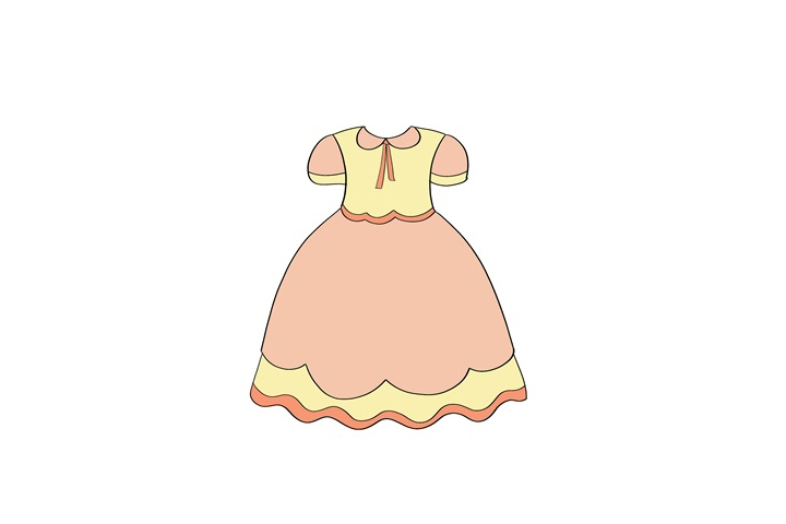 公主裙子简笔画简单好画