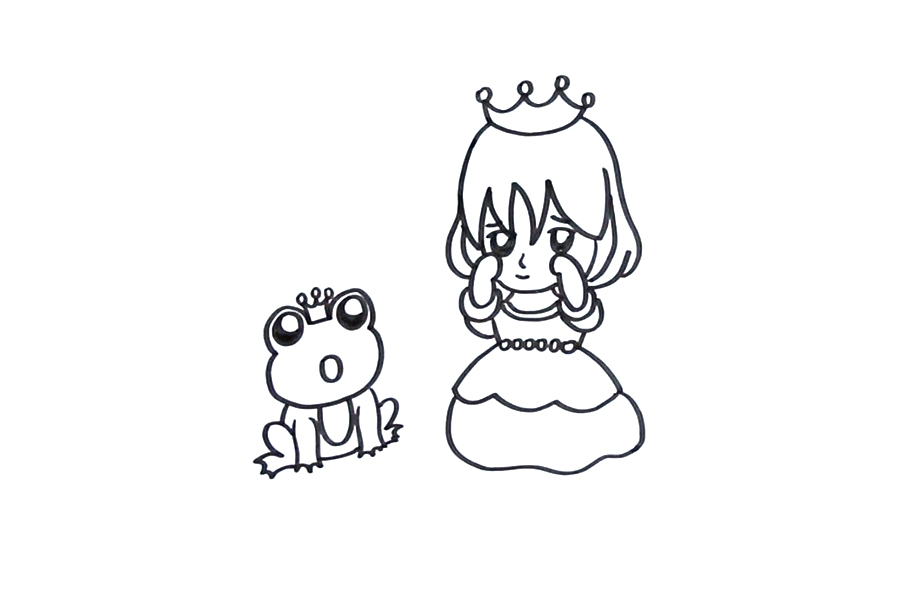 公主与青蛙王子怎么画-图3