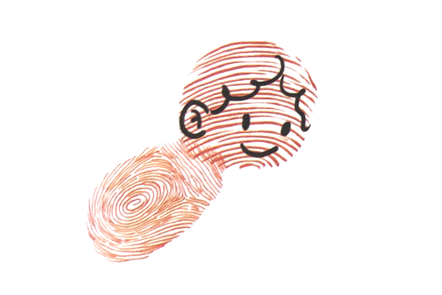 步骤3：画头发、五官。