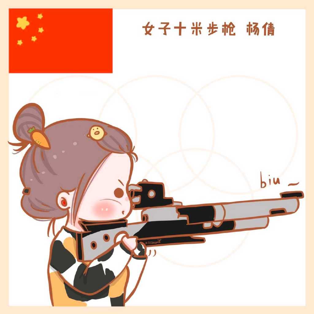 一组可爱的2021奥运会主题绘画