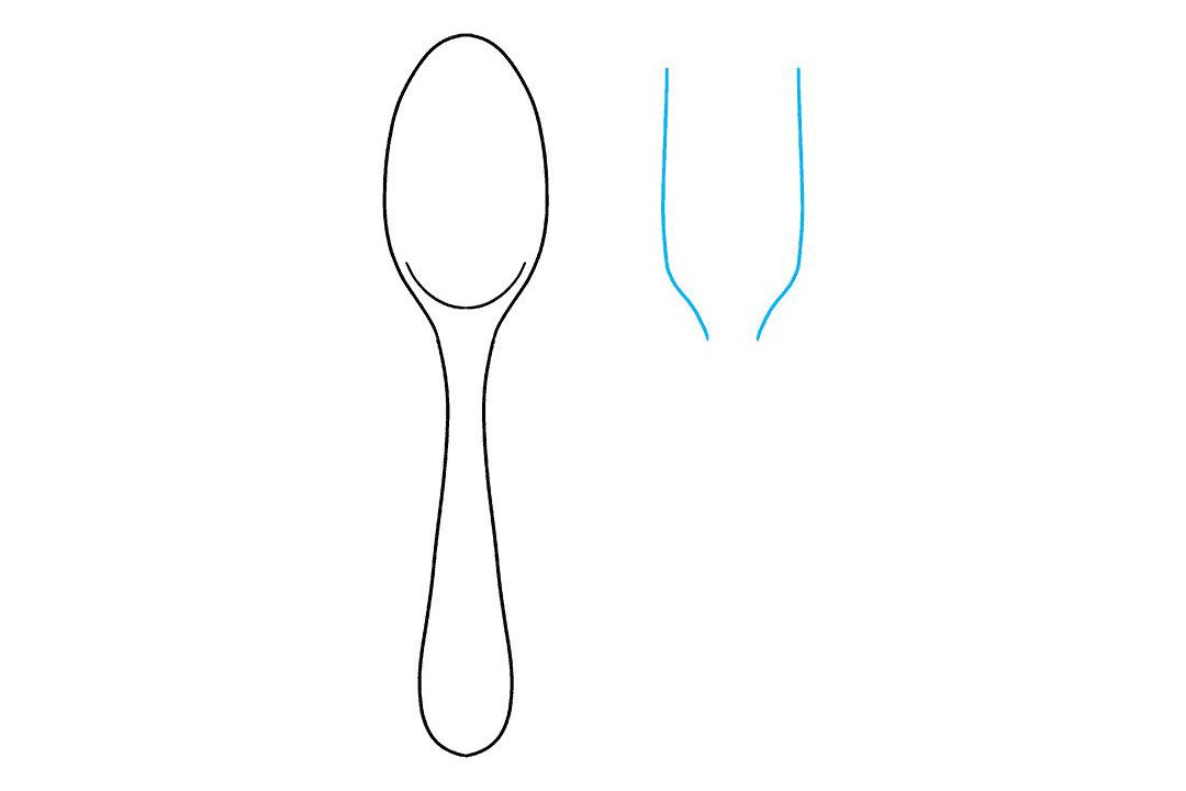 如何画勺子和叉子-图4