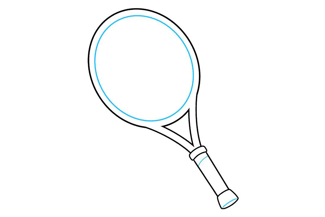 如何画网球拍和球-图5