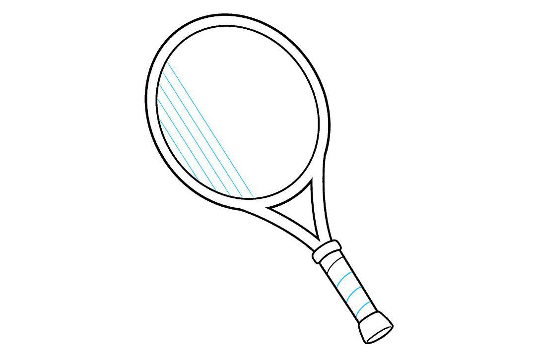 如何画网球拍和球-图6