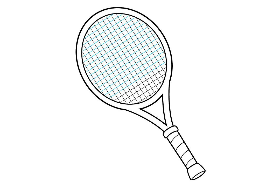 如何画网球拍和球-图8