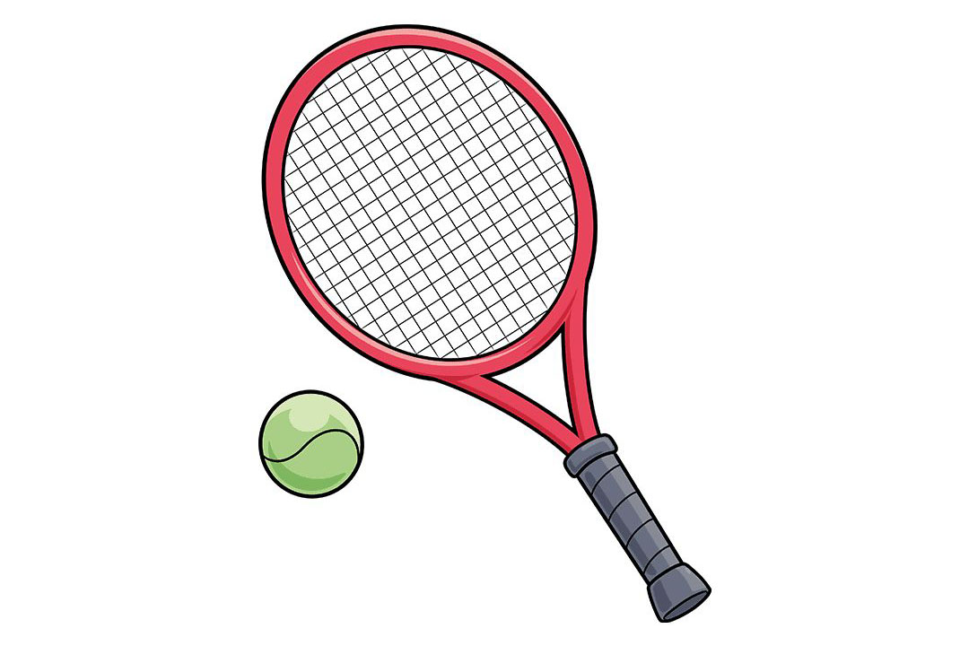 如何画网球拍和球