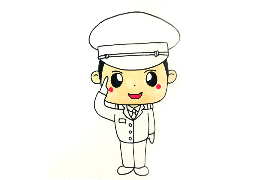警察叔叔怎么画-图5