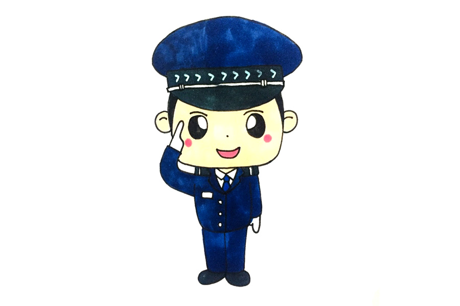 警察叔叔怎么画