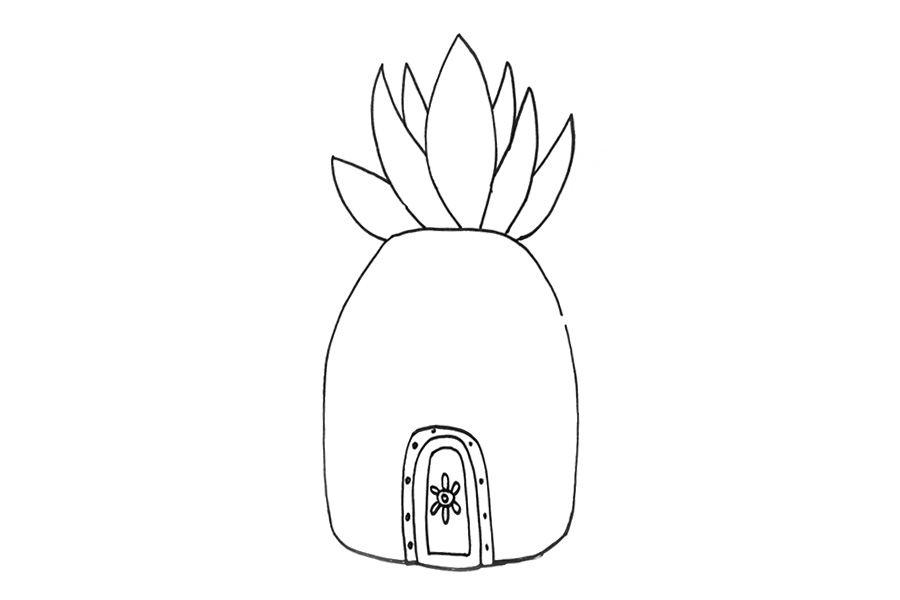 海绵宝宝菠萝屋怎么画-图3