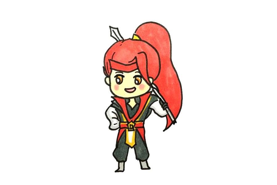 王者荣耀 韩信怎么画