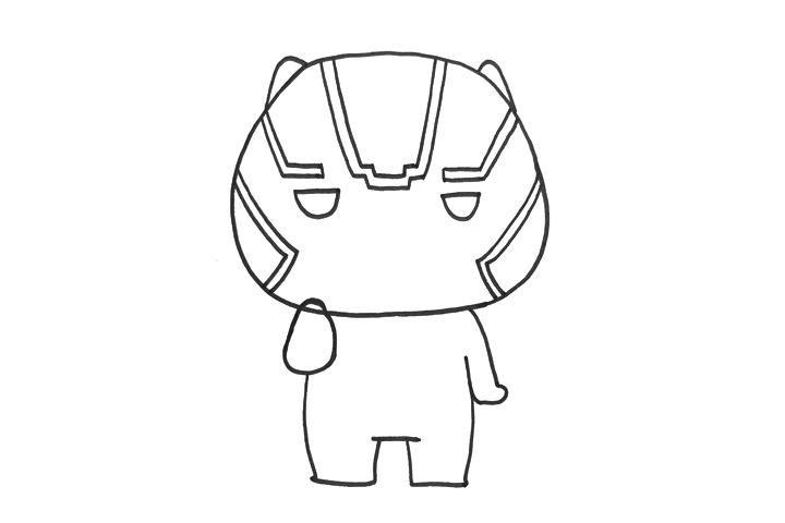 Q版黑豹怎么画-图3