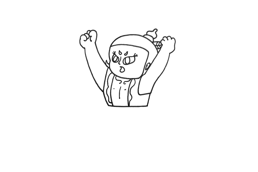 葫芦娃 蓝娃怎么画-图2