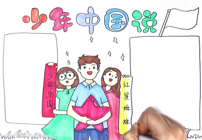 怎么画关于少年中国说的手抄报-图3