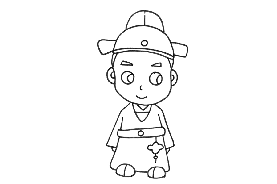 古代诗人简笔画怎么画-图3