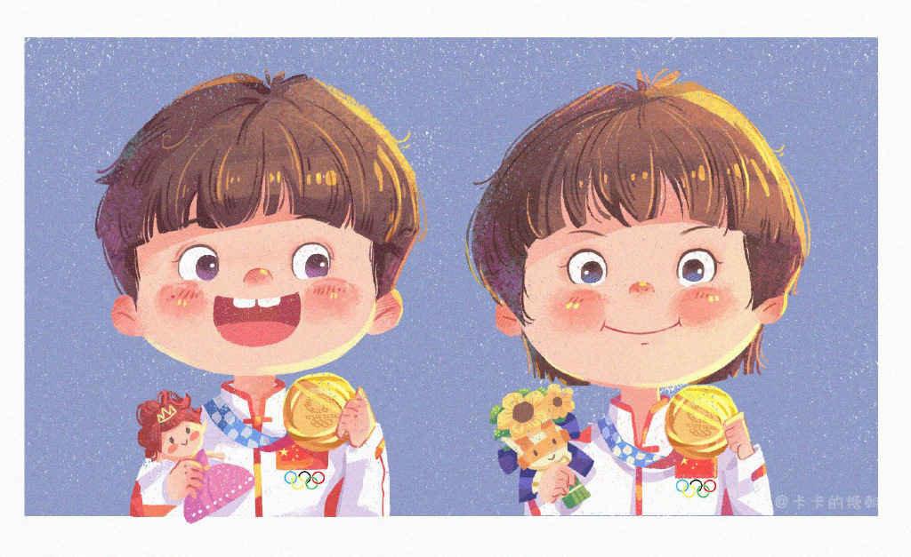 一组2021奥运冠军头像-图5