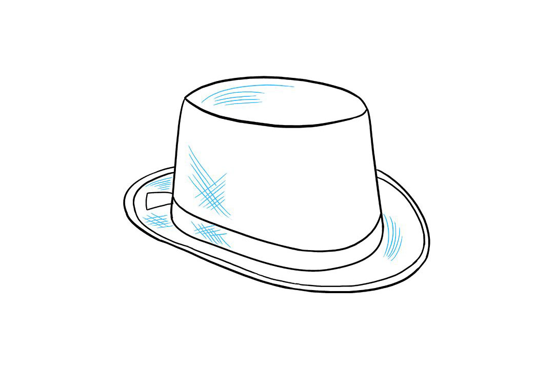如何画礼帽简笔画-图9