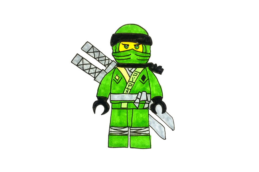 乐高幻影忍者怎么画