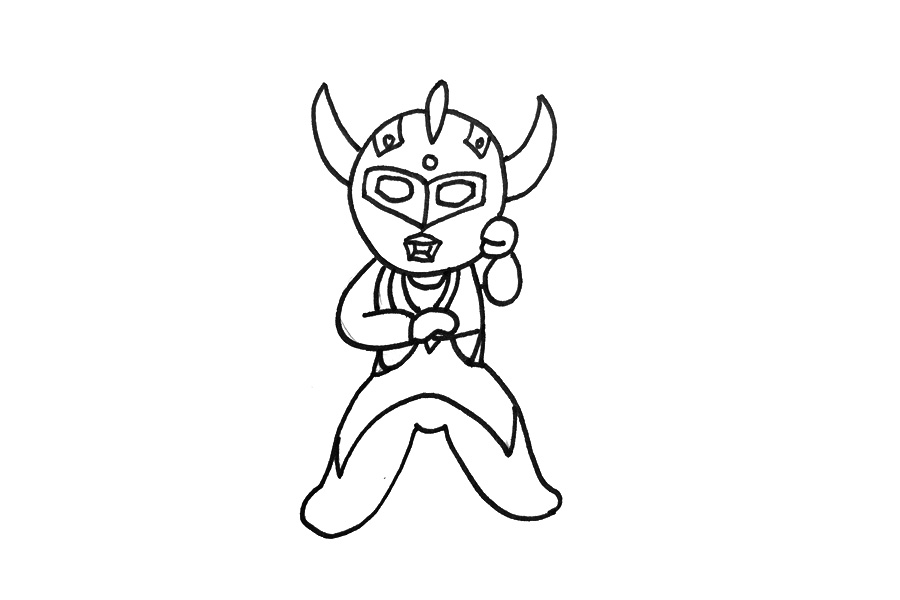 黄金赛罗怎么画-图3