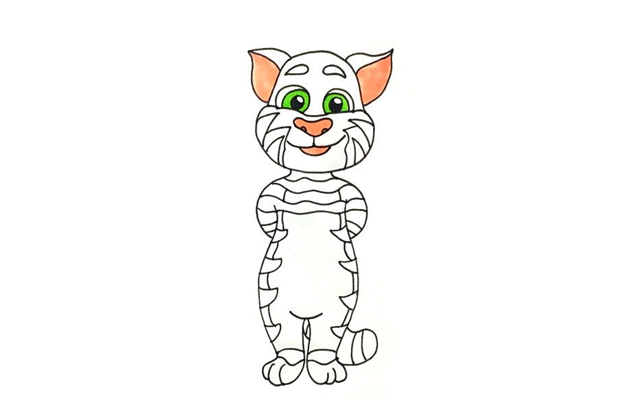 会说话的汤姆猫怎么画-图4