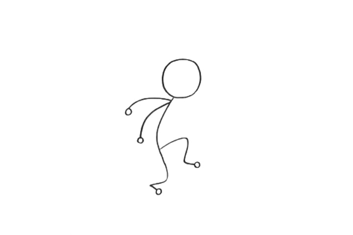 踢足球的火柴人怎么画-图2