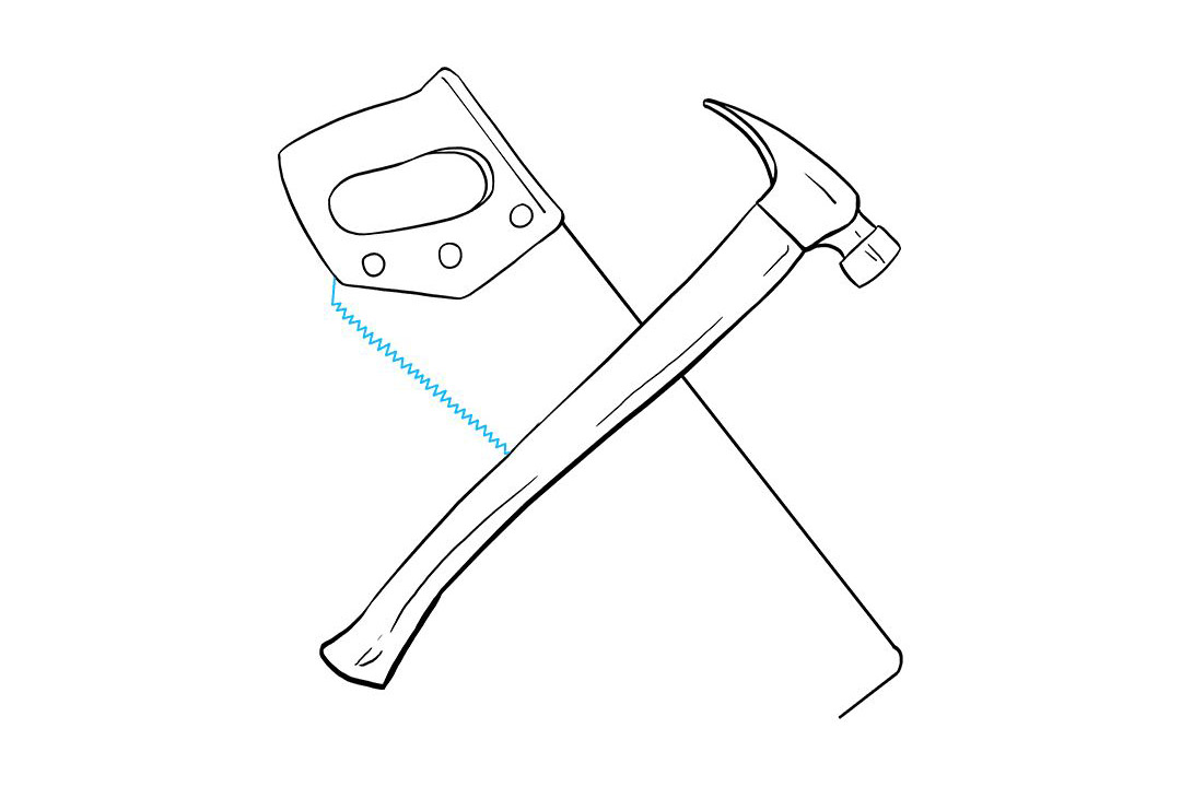 如何画锤子和锯子-图7