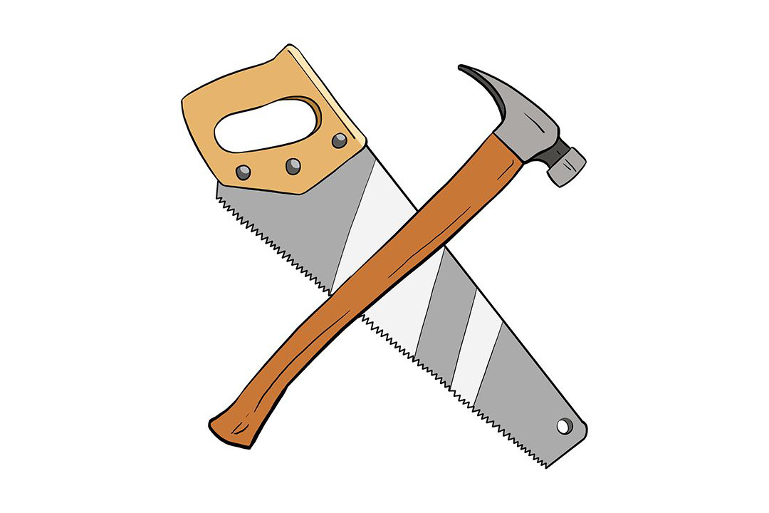 如何画锤子和锯子