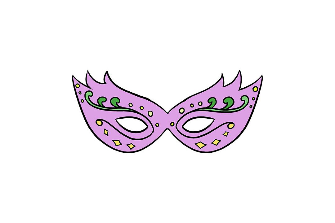 狂欢节面具怎么画