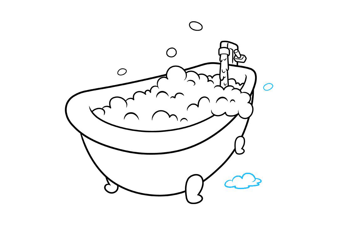 泡泡浴缸怎么画-图9